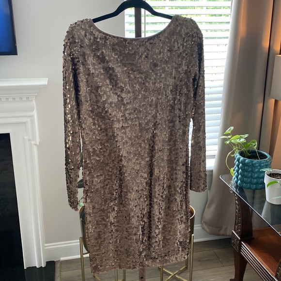 MODA Bronze Sequin Sweater Dress - Picture 5 of 7